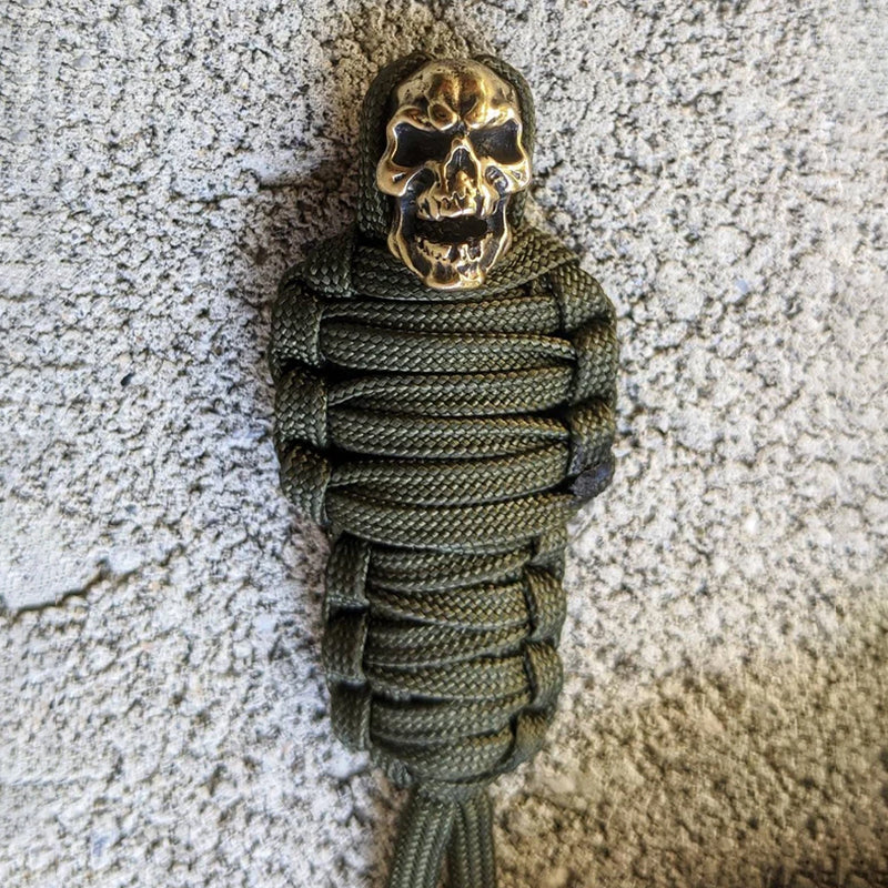 Paracord nøkkelring Mummy Messing Skull