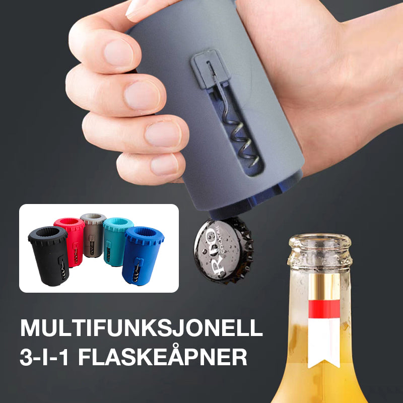 3-i-1 flaskeåpner