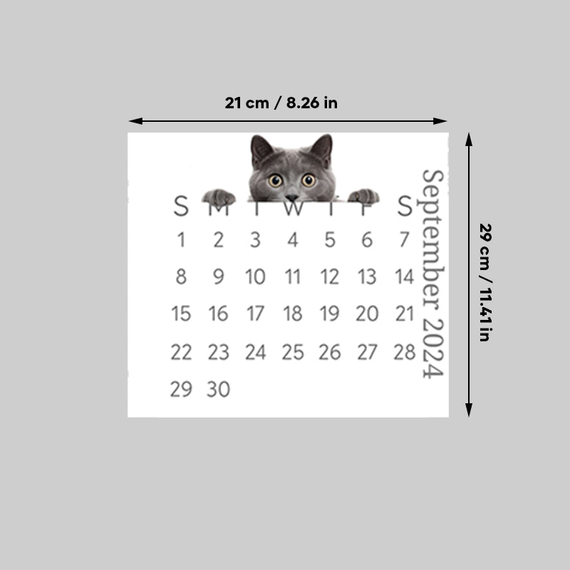 🐱2024 skrivebordskalender med kikkekatt