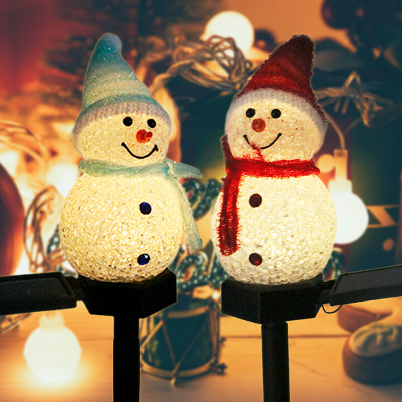 Vanntett Solar Snowman lampe