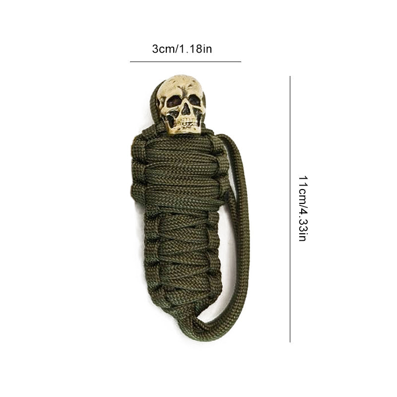 Paracord nøkkelring Mummy Messing Skull