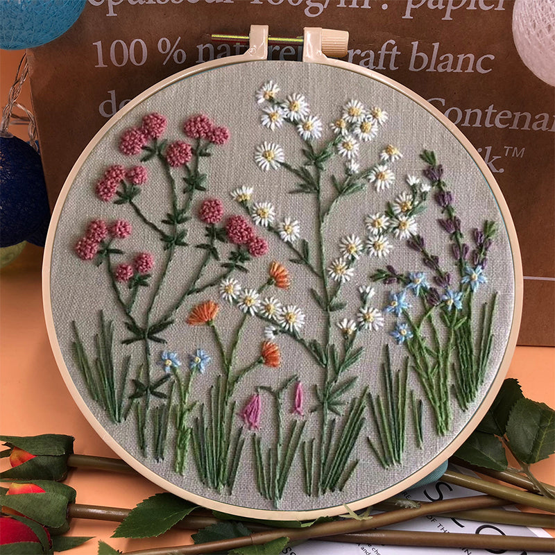 Blomstersett for broderibøyler for nybegynnere