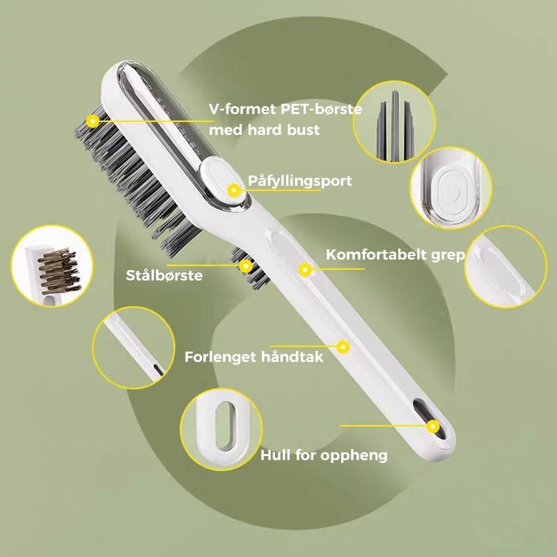 2 i 1 flytende skrubbebørste