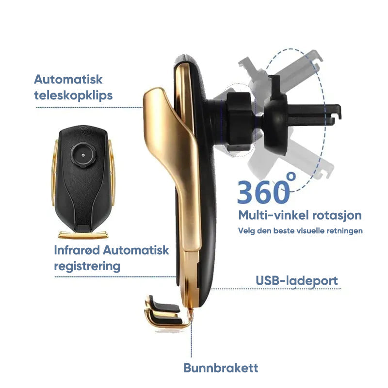 Trådløs lading Car Mute Mobiltelefonbrakett