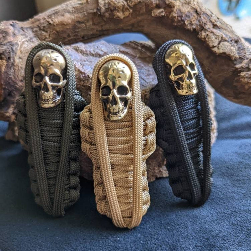 Paracord nøkkelring Mummy Messing Skull