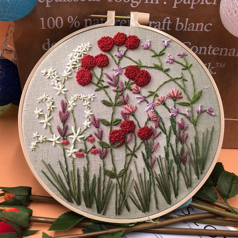 Blomstersett for broderibøyler for nybegynnere