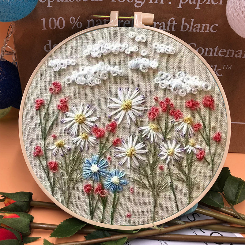 Blomstersett for broderibøyler for nybegynnere