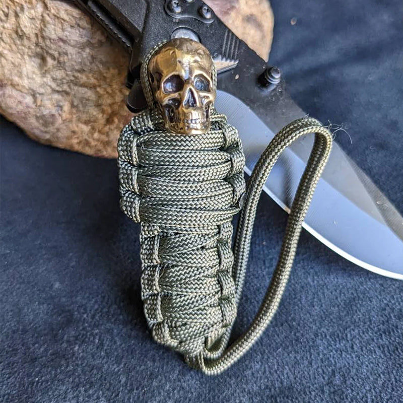 Paracord nøkkelring Mummy Messing Skull