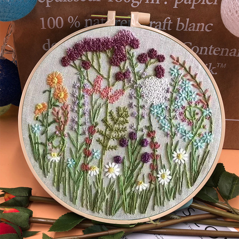 Blomstersett for broderibøyler for nybegynnere