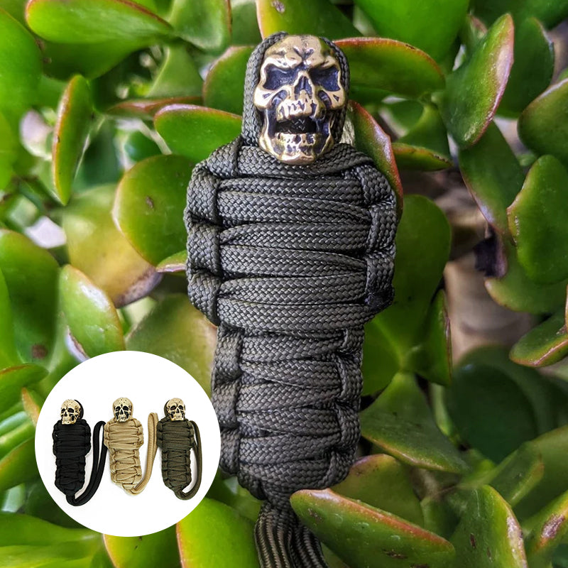 Paracord nøkkelring Mummy Messing Skull